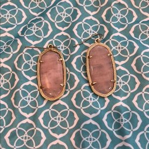 Kendra Scott “Elle” Earrings in Rose Quartz